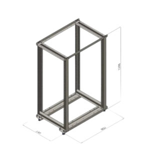 SNR-STK-S-7524 Стойка монтажная двухрамная 24U (1200х530х800мм)