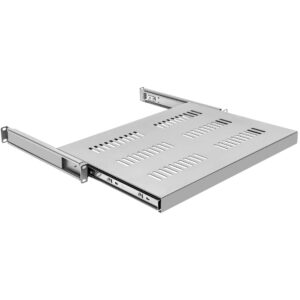 SNR-SHELF-10055-20GS Полка выдвижная для шкафов глубиной от 800 до 1000мм (глубина полки 550мм), распределенная нагрузка 20кг, цвет-серый