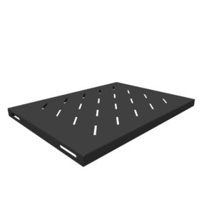 SNR-SHELF-06035-20B Полка стационарная для шкафов глубиной 600мм, (глубина полки 350мм) распределенная нагрузка 20кг, цвет-черный (SNR-SHELF-06035-20B)