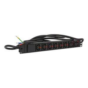 SNR-PDU-6AL2BL-OE-3-Am16L1 Блок розеток серии SNR-PDU с локальным измерением на 6хС13 и 2xC19 с фиксаторами, шнур питания 3м 3x2.5мм² без вилки, 230В, 16A