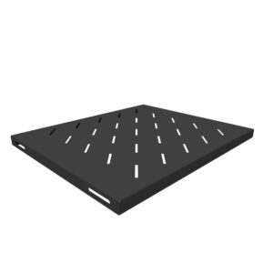 SNR-SHELF-06040-20B Полка стационарная для шкафов глубиной 600мм, (глубина полки 400мм) распределенная нагрузка 20кг, цвет-черный (SNR-SHELF-06040-20B)